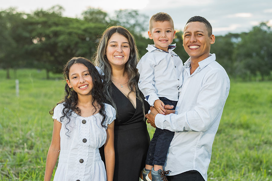 Latino family portrait