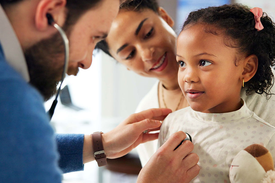 pediatrician with stethoscope