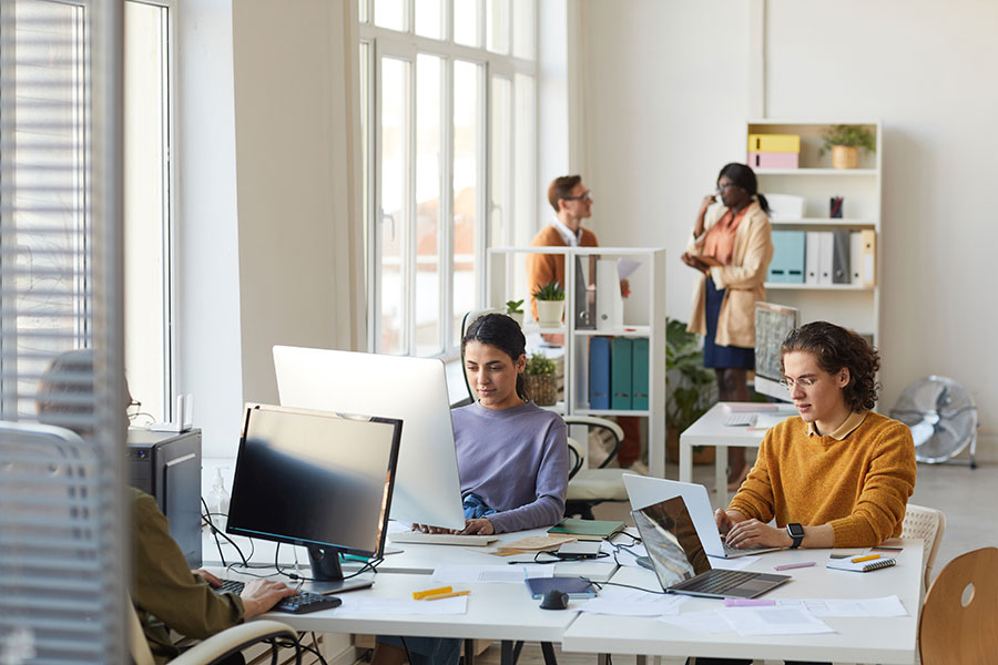 creative young professionals in an office creative young professionals in an office